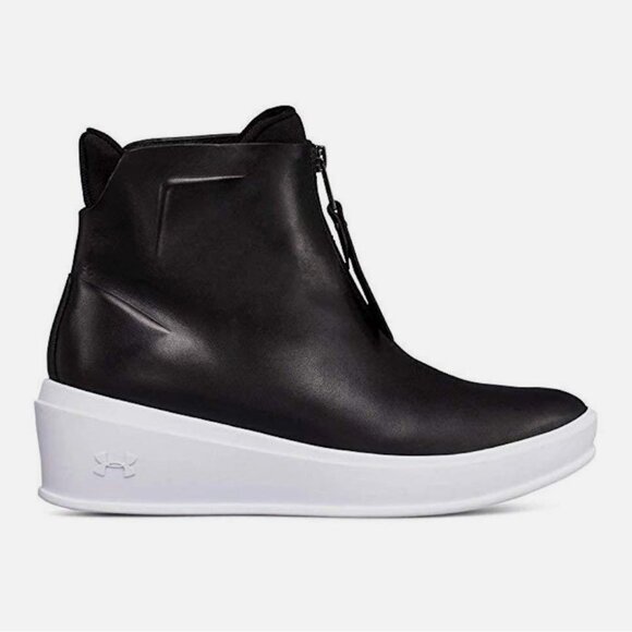 NWOB Under Armour UAS Elevated Wedge Leather Bootie - Picture 2 of 2